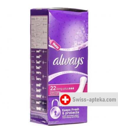 Always Long Plus прокладки 22 штуки