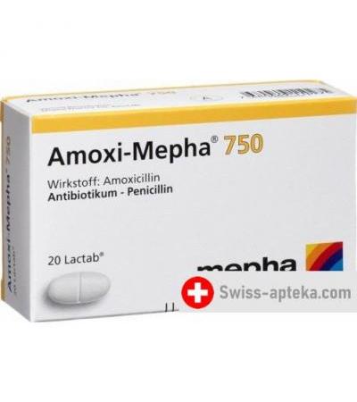 Амокси Мефа 750 мг 20 таблеток покрытых пленочной оболочкой