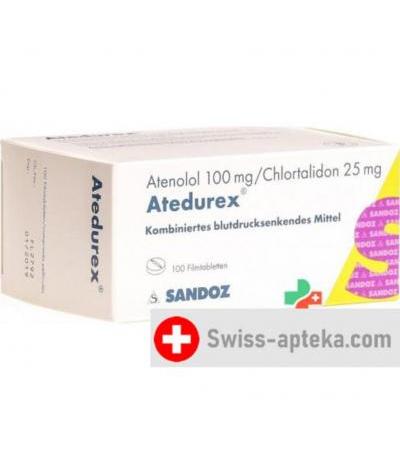 Атедурекс 100/25 мг 100 таблеток покрытых оболочкой