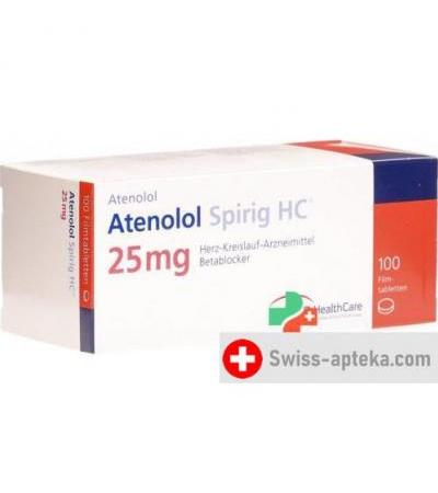 Атенолол Спириг 25 мг 100 таблеток покрытых оболочкой