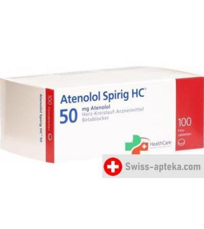 Атенолол Спириг 50 мг 100 таблеток покрытых оболочкой