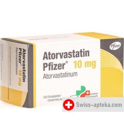 Аторвастатин Пфайзер 10 мг 100 таблеток покрытых оболочкой