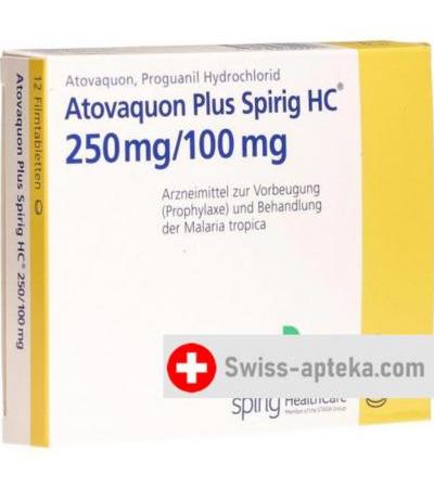 Атовакуон плюс Спириг 250/100 12 таблеток покрытых оболочкой