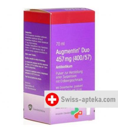 Аугментин 457 мг 70 мл порошок для суспензии флакон