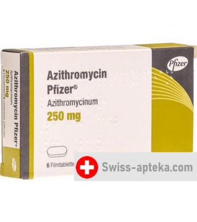 Азитромицин Пфайзер 250 мг 6 таблеток покрытых оболочкой