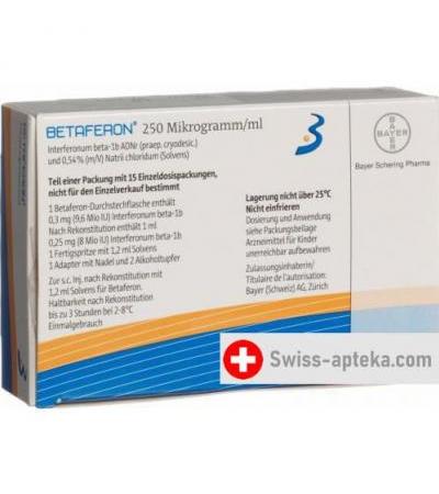 Бетаферон сухой порошок с 15 заполненными шприцами с растворителем  
