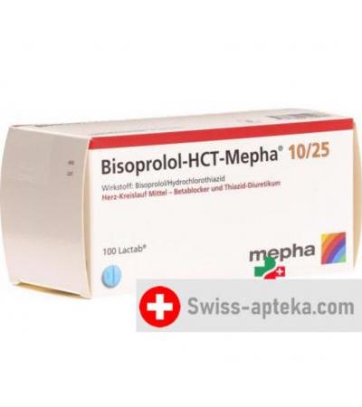 Бисопролол НСТ Мефа 10/25 мг 100 таблеток покрытых оболочкой