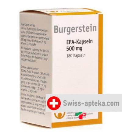 Бургерштейн ЭПА 500 мг 180 капсул концентрат рыбьего жира