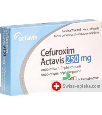 Цефуроксим Актавис 250 мг 14 таблеток покрытых оболочкой