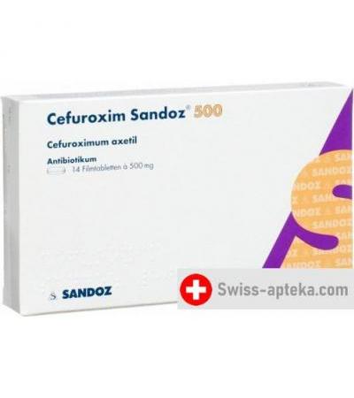 Цефуроксим Сандоз 500 мг 14 таблеток покрытых оболочкой