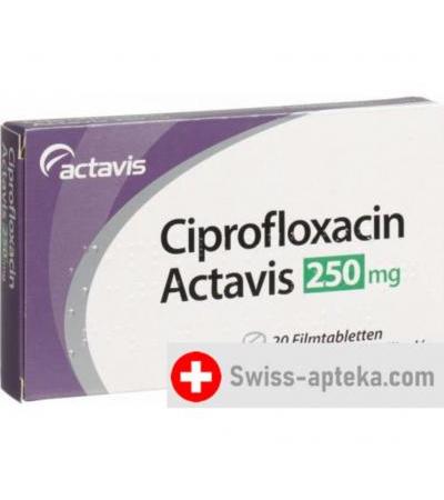 Ципрофлоксацин Актавис 250 мг 20 таблеток покрытых оболочкой