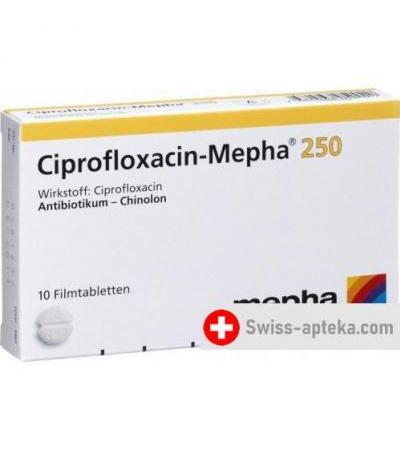 Ципрофлоксацин Мефа 250 мг 10 таблеток покрытых оболочкой