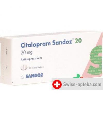 Циталопрам Сандоз 20 мг 28 таблеток покрытых оболочкой