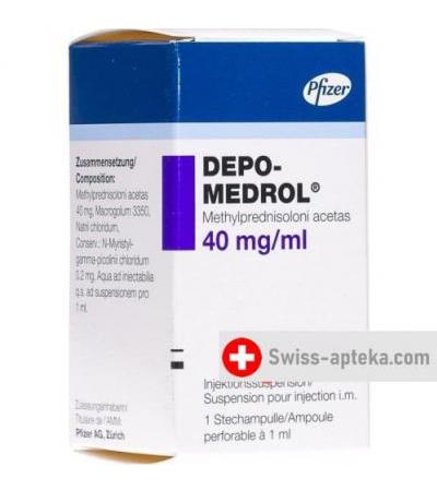 Депо-Медрол 40 мг/мл флакон 1 мл суспензия для инъекций