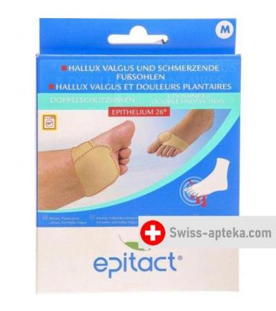 Epitact Doppelschutzkissen Hallux Valgus und Schmerzende Fusssohlen размер M 24-27см 1 Paar