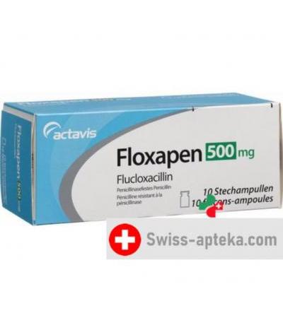 Флоксапен 500 мг 10 флаконов сухого вещества