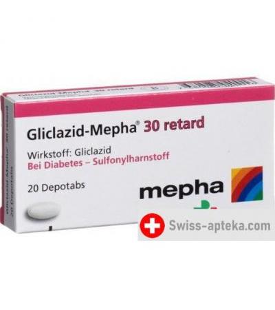 Гликлацид Мефа 30 мг 20 ретард депо таблеток