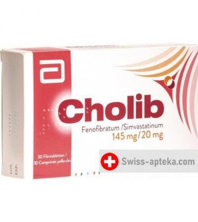 Холиб 145мг/20 мг 30 таблеток покрытых оболочкой