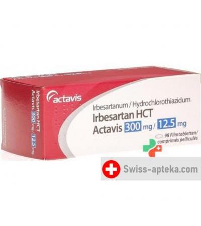 Ирбесартан HCT Актавис 300/12.5 мг 98 таблеток покрытых оболочкой