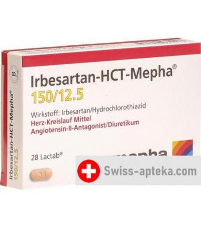 Ирбесартан HCT Мефа 150/12.5 28 таблеток покрытых оболочкой