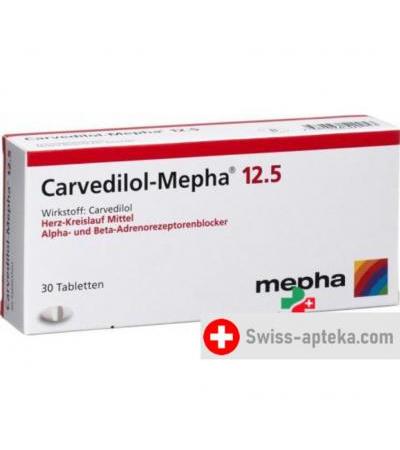 Карведилол Мефа 12.5 мг 30 таблеток