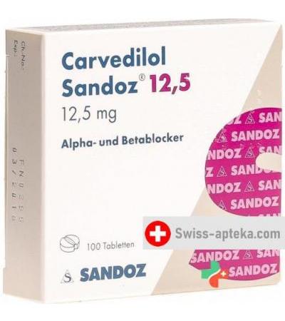 Карведилол Сандоз 12.5 мг 100 таблеток