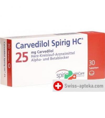 Карведилол Спириг 25 мг 30 таблеток