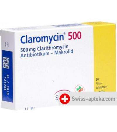 Кларомицин 500 мг 20 таблеток покрытых оболочкой