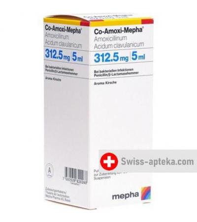 КО Амокси Мефа порошок 312.5 мг для суспензии флакон 100 мл