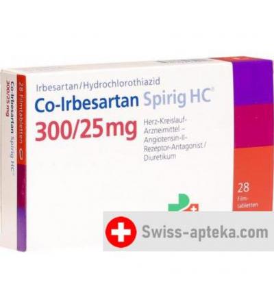 КО Ирбесартан Спириг 300/25 мг 28 таблеток покрытых оболочкой