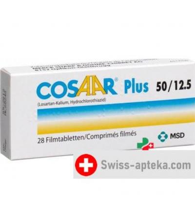 Козаар плюс 50/12.5 мг 28 таблеток покрытых оболочкой