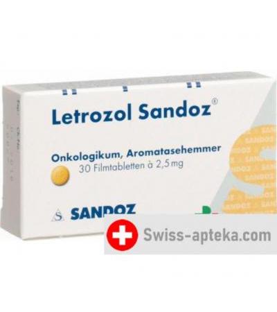 Летрозол Сандоз 2.5 мг 30 таблеток покрытых оболочкой