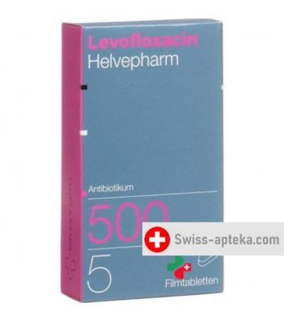 Левофлоксацин Хелвефарм 500 мг 5 таблеток покрытых оболочкой