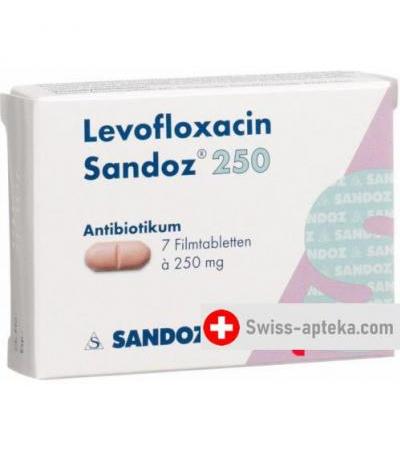 Левофлоксацин Сандоз 250 мг 7 таблеток покрытых оболочкой