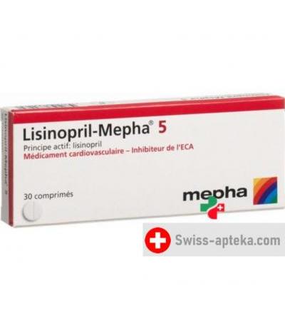 Лизиноприл Мефа 5 мг 30 таблеток