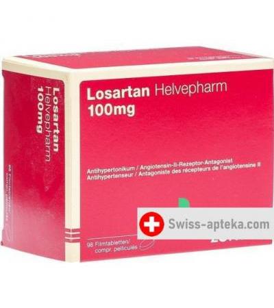Лозартан Хелвефарм 100 мг 98 таблеток покрытых оболочкой