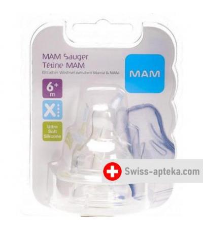 MAM Ersatzsauger бутылка размер X 6+ Monate 2 штуки