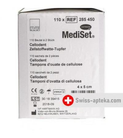 Mediset Cellodent Tupfer 4x5см стерильный 110 пакетиков 2 штуки