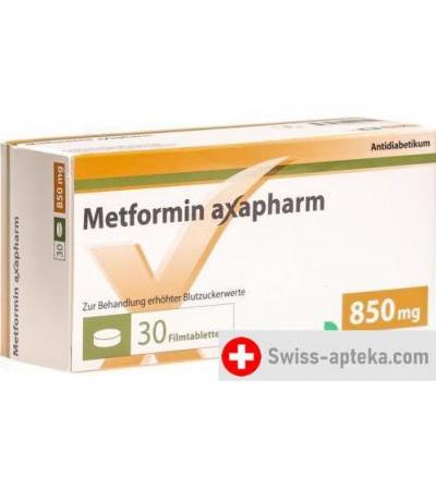 Метформин Аксафарм 850 мг 30 таблеток покрытых оболочкой 