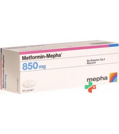 Метформин Мефа 850 мг 30 таблеток покрытых оболочкой 