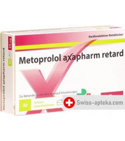 Метопролол Аксафарм 25 мг 30 ретард таблеток