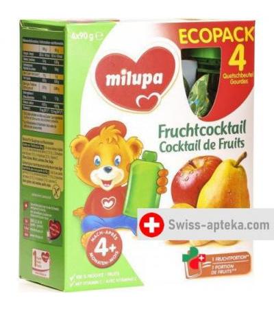 Mилупа фруктовый коктейль 4 x 90 грамм