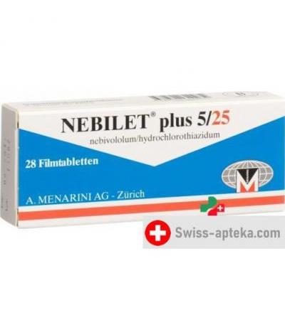 Небилет плюс 5/25 мг 28 таблеток покрытых оболочкой
