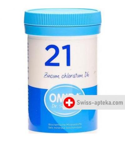Omida Schussler No21 Zinc Chlor в таблетках, D 6 100г