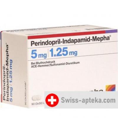 Периндоприл Индапамид-мефа 5/1.25 мг 90 таблеток покрытых оболочкой