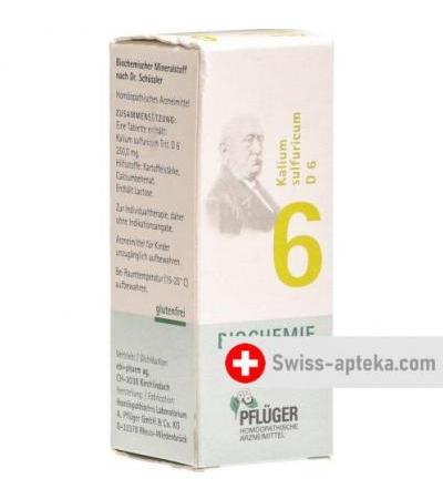 Pflueger Schussler Nr. 6 Kal Sulf в таблетках, D 6 25г