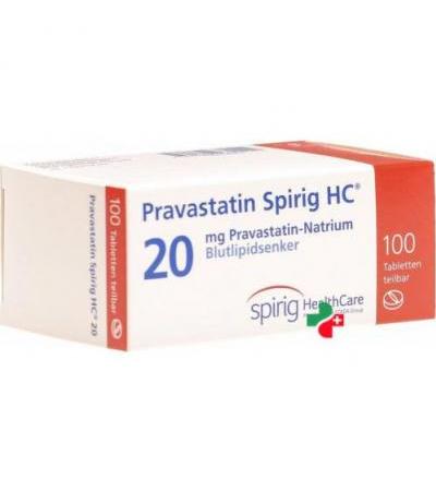 Правастатин Спириг 20 мг 100 таблеток