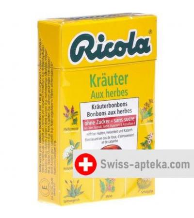 Ricola Krauter Krauterbonbons ohne Zucker 50г