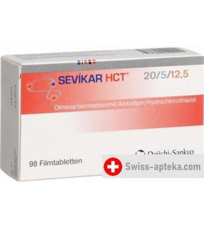 Севикар HCT 20/5/12.5 мг 98 таблеток покрытых оболочкой