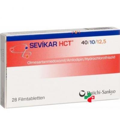Севикар HCT 40/10/12.5 мг 28 таблеток покрытых оболочкой